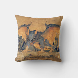 Japanischer Tengu mit vier Augen Kissen