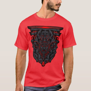 Japanischer Teufel Oni Dämon Samurai Cosplay Ninja T-Shirt