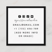 Japanischer Tiger Illustration Tattoo Artist Bold Quadratische Visitenkarte (Rückseite)