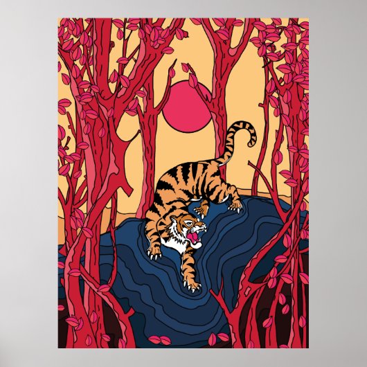Japanischer Tiger Poster (Vorne)