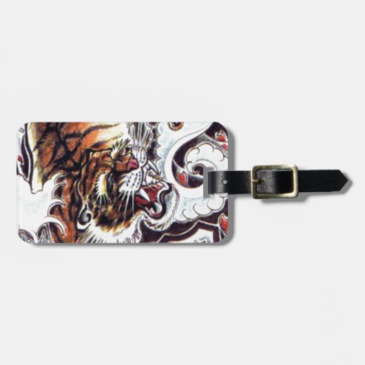 Japanischer Tiger Tattoo Gepäckanhänger (Vorderseite horizontal)