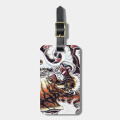 Japanischer Tiger Tattoo Gepäckanhänger (Vorderseite vertikal)