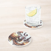 Japanischer Tiger Tattoo Getränkeuntersetzer (Seite)