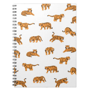 Japanischer Tiger: Vintag Doodle Nahtlos Notizblock