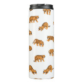 Japanischer Tiger: Vintag Doodle Nahtlos Thermosbecher (Rückseite)