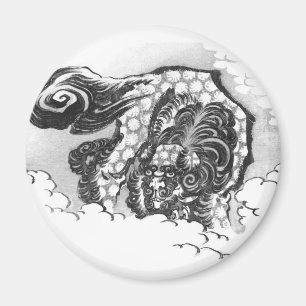 Japanischer Tinte Shishi Wächter-Löwe durch Magnet
