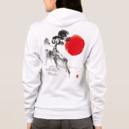 Japanischer Tintenkleber und Sonnenbrille Hoodie