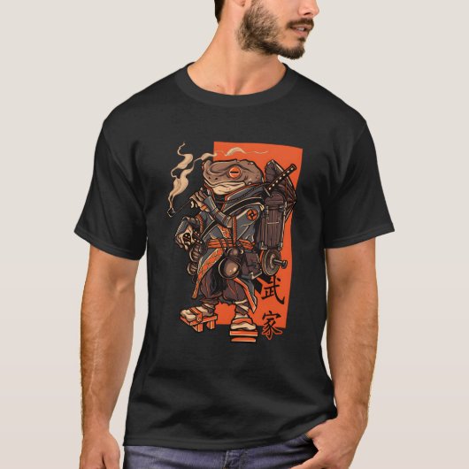 Japanischer Toad Ninja Samurai Katana Sword T-Shirt (Vorderseite)