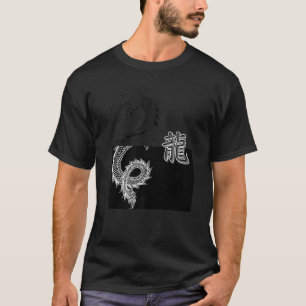 Japanischer Tokio-Drache Asiatisches Ästhetik Schw T-Shirt