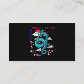 Japanischer Tokyo Dragon asiatischer Retro 80er St Visitenkarte (Rückseite)