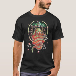 Japanischer Tokyo Dragon Asiatischer Vintager Retr T-Shirt
