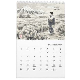 Japanischer traditioneller Blumen-Wandkalender 202 Kalender