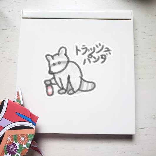 Japanischer Trash Panda Aufkleber