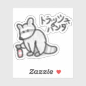 Japanischer Trash Panda Aufkleber (Blatt)