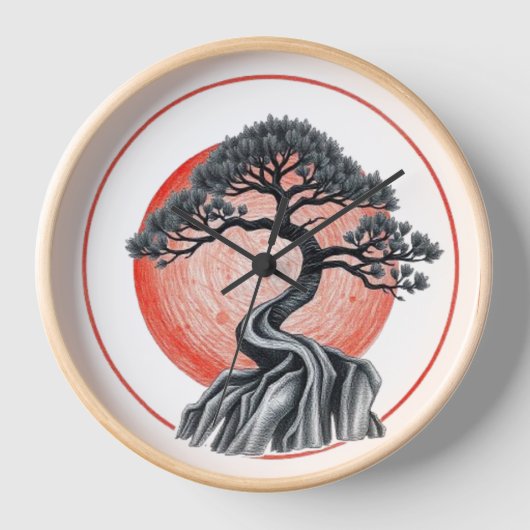 Japanischer Tree Uhr (Vorderseite)
