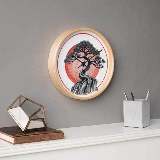 Japanischer Tree Uhr (Büro)