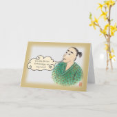 Japanischer Typ in Yukata Liebe 4 für Ihn oder Ihr Karte (Gelbe Blume)