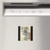 japanischer ukiyo-e-garten traditioneller kimono g magnet (In Situ (Geschirrspüler))