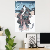 Japanischer Ukiyo-e Winter Kabuki Schauspieler von Poster (Heimbüro)