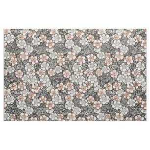 Japanischer Vintage-Blumenmusterstoff Stoff