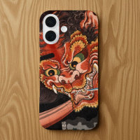 Japanischer Vintage-Holzschnitt Oni-König Shutendo
