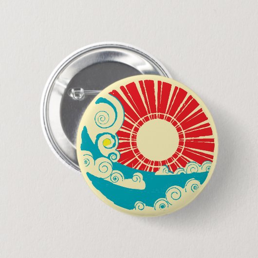 japanischer Vintager Stil Button (Vorne & Hinten)