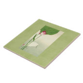 Japanischer Vogel des 19. Jahrhunderts Fliese (Seite)