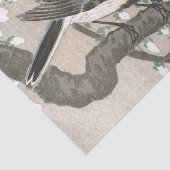 Japanischer Vogel in Baumgewebe Seidenpapier (Ausschnitt)