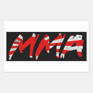 Japanischer Wachsender Sun-Flaggen MMA-Aufkleber Rechteckiger Aufkleber