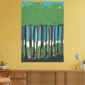 Japanischer Wald Leinwanddruck (Insitu (Wohnzimmer))