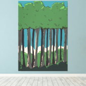 Japanischer Wald Leinwanddruck (Insitu (Holzboden))