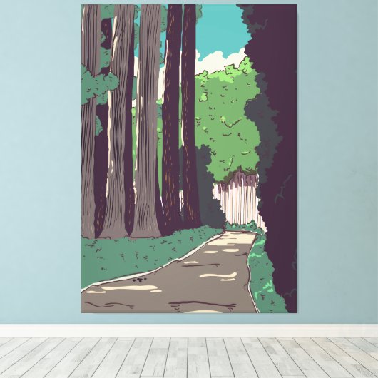 Japanischer Wald Leinwanddruck (Insitu (Holzboden))