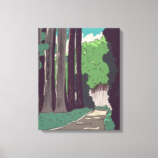 Japanischer Wald Leinwanddruck (Vorderseite)