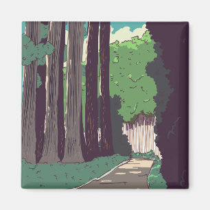 Japanischer Wald Magnet