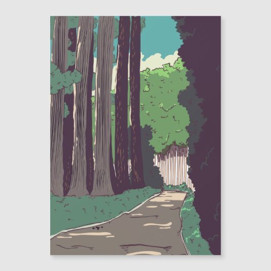 Japanischer Wald Magnetkarte (Vorderseite)