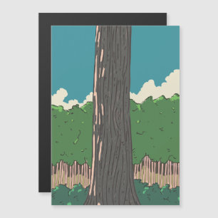 Japanischer Wald Magnetkarte