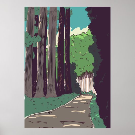 Japanischer Wald Poster (Vorne)