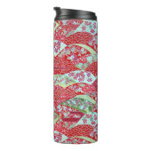 Japanischer Washingtoner Rote Flora Origami Yuzen Thermosbecher (Nach rechts gedreht)