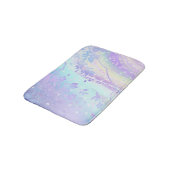 Japanischer Wasserfall-Kunst-Lavendel-aquamarines Badematte (Schrägansicht)