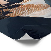 Japanischer Wasserfall-Kunstprint Tranquile Berge Poster (Ecke)