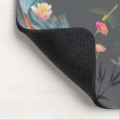 Japanischer Wassergarten Charcoal Mouse Pad Mousepad (Ecke)