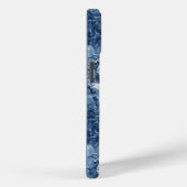 Japanischer Wassergarten in einem blauen weißen Po Case-Mate iPhone Hülle (Rückseite / Rechts)