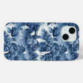 Japanischer Wassergarten in einem blauen weißen Po Case-Mate iPhone Hülle (Rückseite (Horizontal))