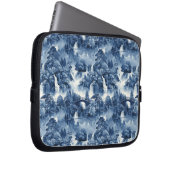 Japanischer Wassergarten in einem blauen weißen Po Laptopschutzhülle (Vorne Rechts)