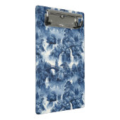 Japanischer Wassergarten in einem blauen weißen Po Mini Klemmbrett (Schrägansicht)