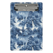 Japanischer Wassergarten in einem blauen weißen Po Mini Klemmbrett (Vorderseite)