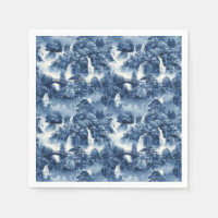 Japanischer Wassergarten in einem blauen weißen Po