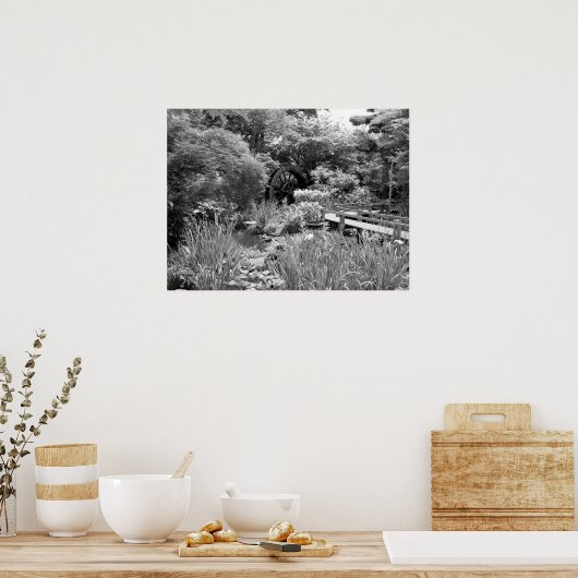 Japanischer Wassergarten Poster (Küche)