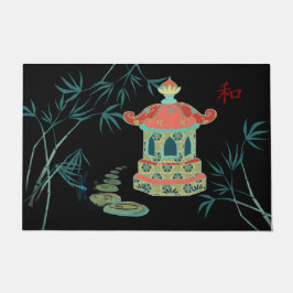Japanischer Wassergarten Temple Door Mat Fußmatte