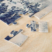 Japanischer Wave Artwork Santa Claus Polar Bär Puzzle (Seite)